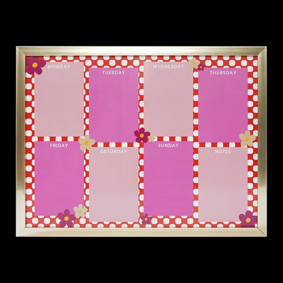 Whiteboard Planner Pink Multi - Picture 1 of 3